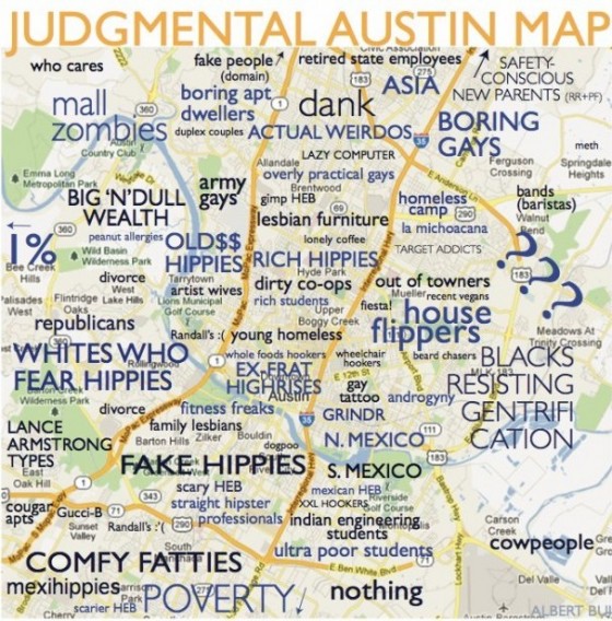 Judgemental Austin Map
