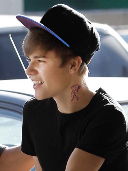 Justin Bieber 2012 Tattoos