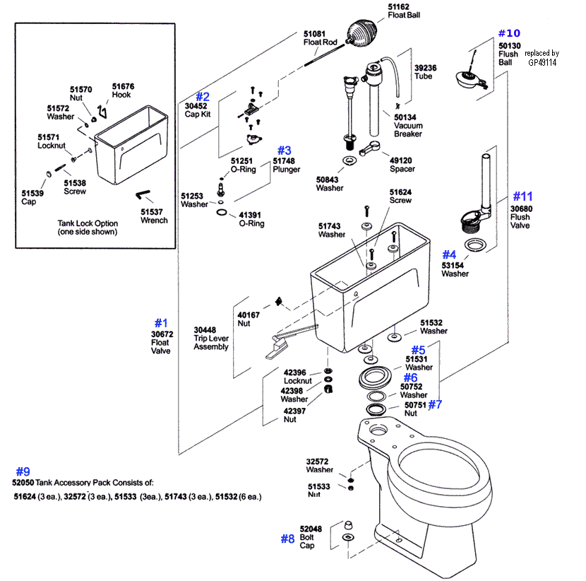 Kohler Toilets Parts