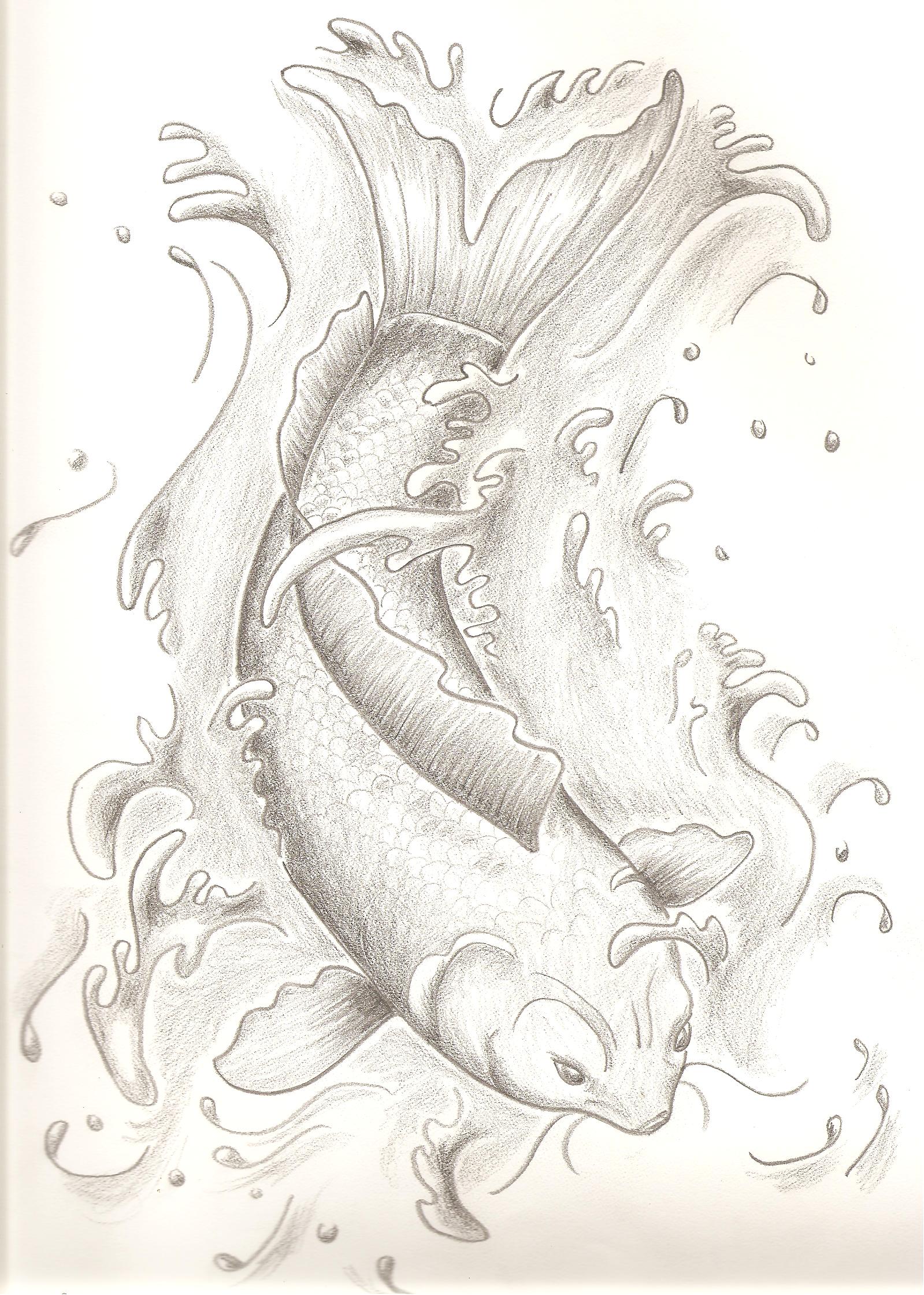 Koi Fish Drawing