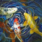 Koi Fish Pond Painting