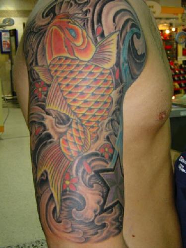 Koi Fish Tattoo Sleeve Designs