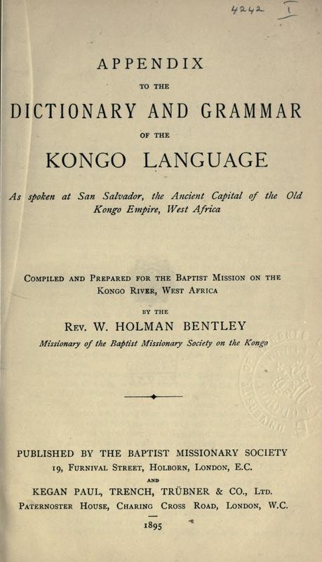 Kongo Language Dictionary