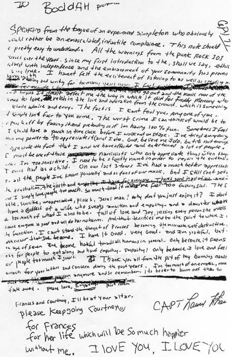 Kurt Cobain Death Note