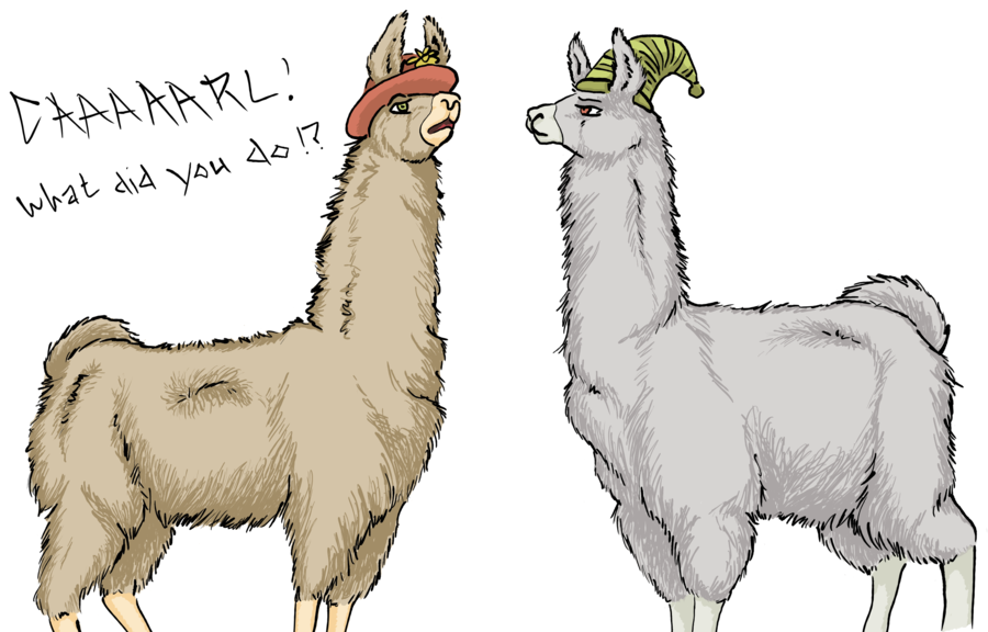 Llamas With Hats Christmas