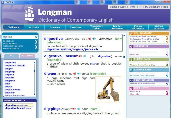 Longman Dictionary Thesaurus Online