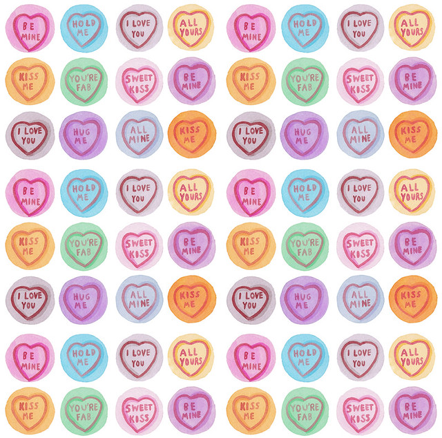 Love Hearts Sweets Wallpaper