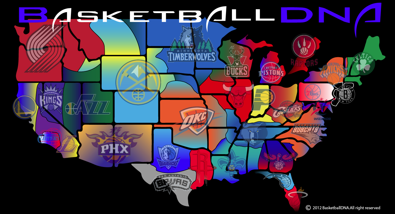 Nba Basketball Teams Map