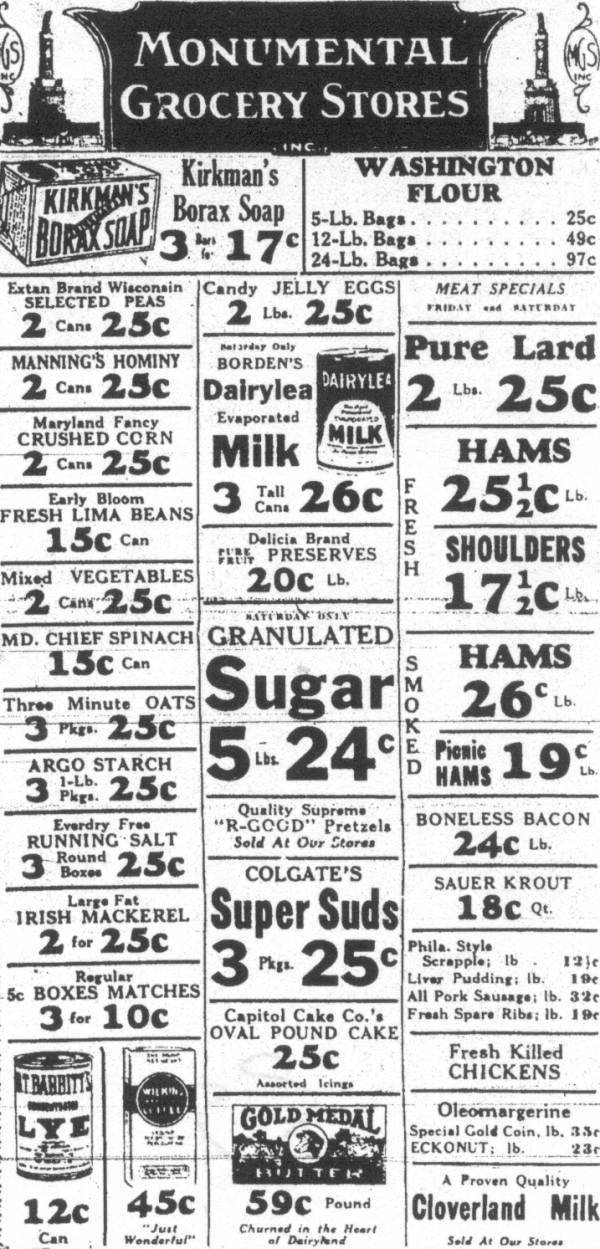 Old Grocery Store Ads