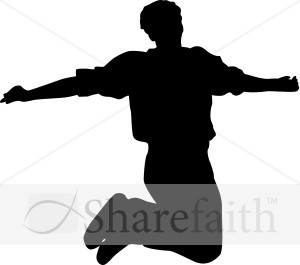 Person Jumping For Joy Clipart