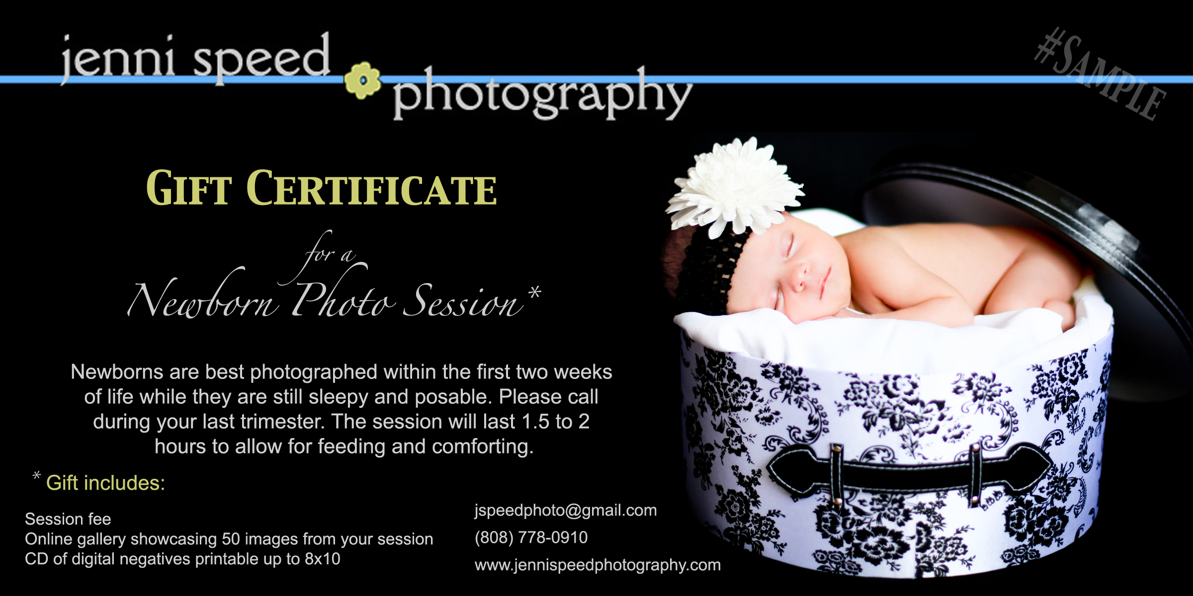 Photography Gift Certificate Samples