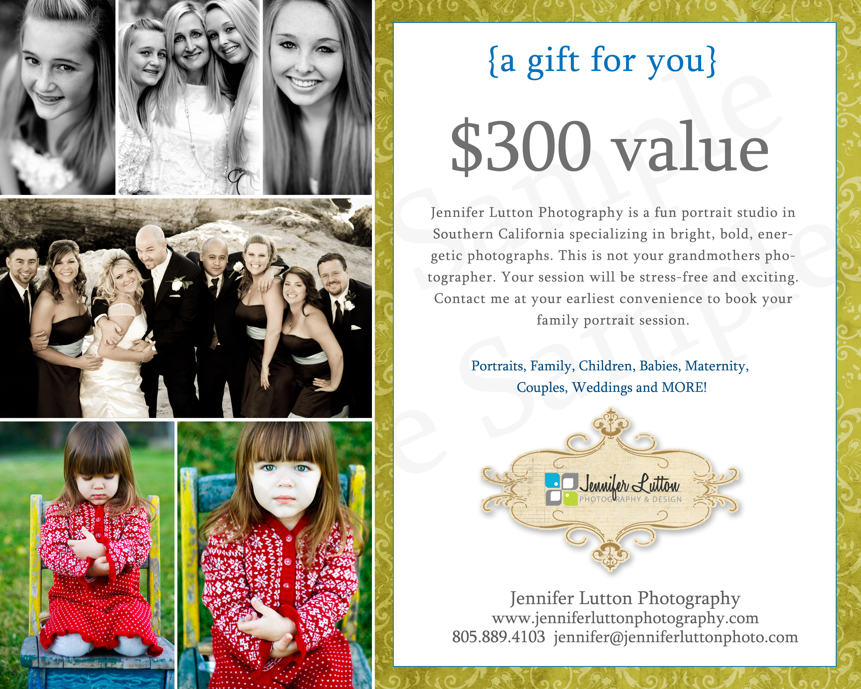 Photography Gift Certificate Samples