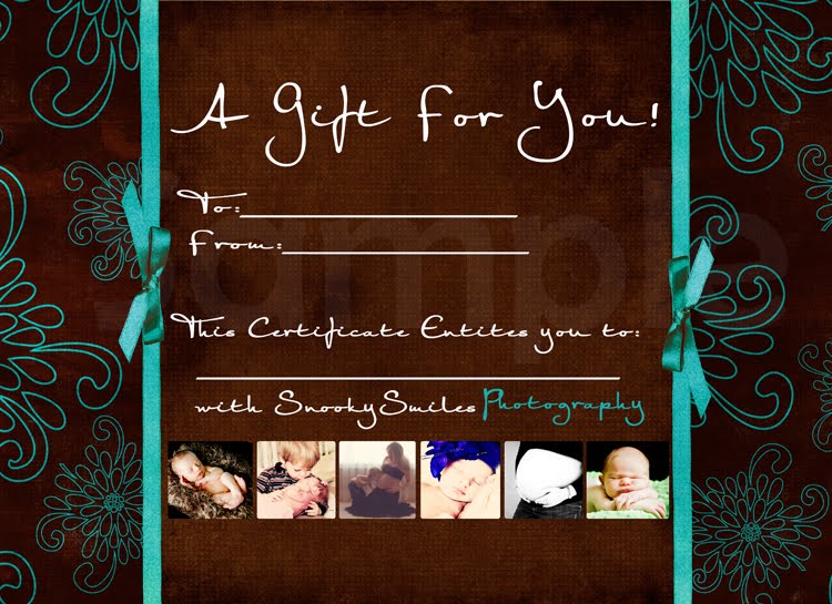 Photography Gift Certificate Samples
