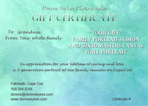 Photography Gift Certificate Samples