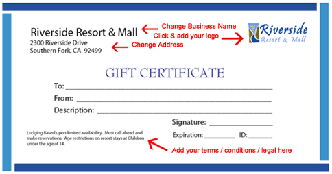 Photography Gift Certificate Template Free