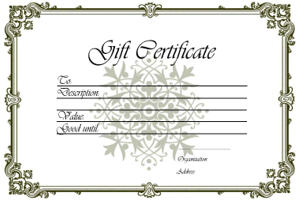 Photography Gift Certificate Template Free