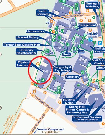 Southampton University Map Campus Highfield