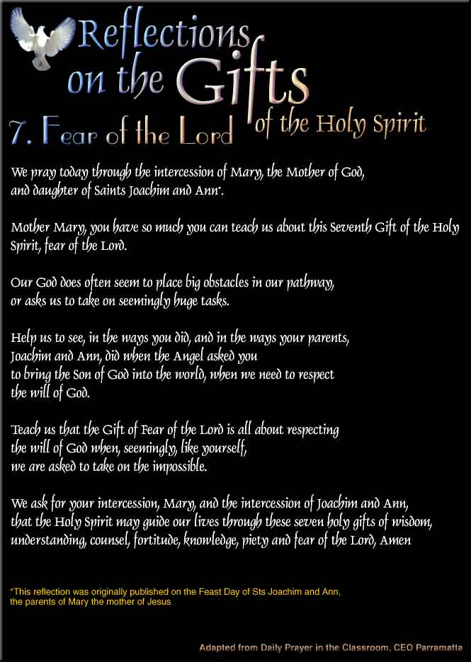 The 7 Gifts Of The Holy Spirit Catholic