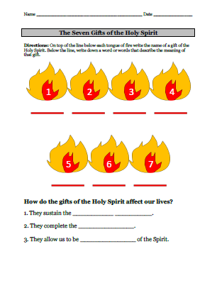 The Seven Gifts Of The Holy Spirit For Kids