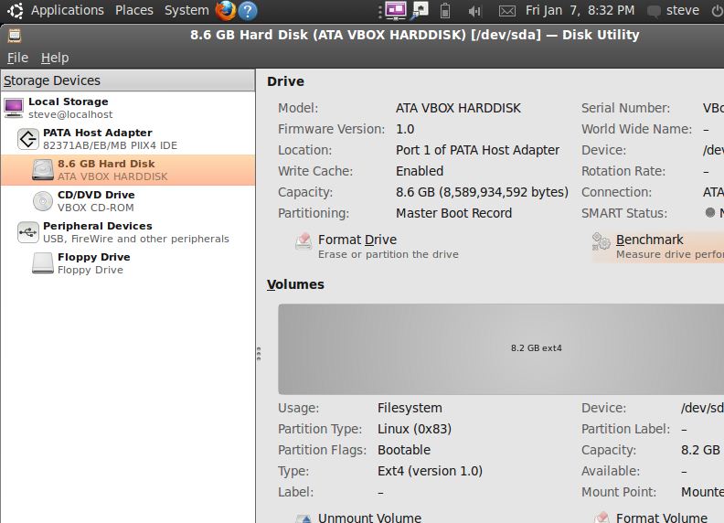 Ubuntu Disk Utility Format Drive