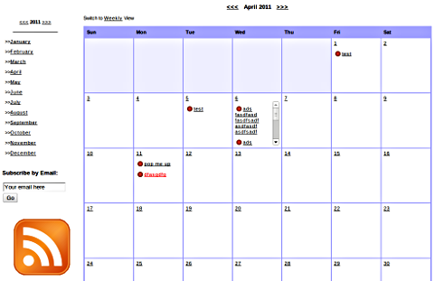 Web Based Calendar Php Mysql
