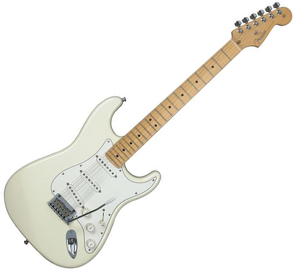 White Fender Stratocaster Guitar