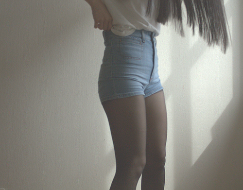 White High Waisted Shorts Tumblr