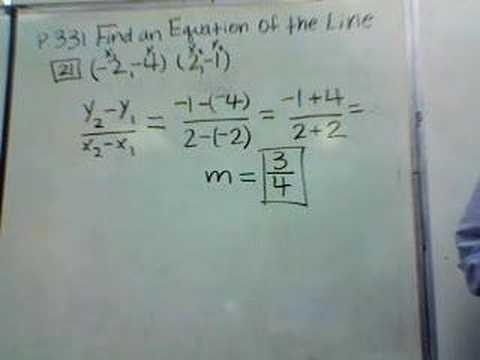 Writing Equations Of Lines Given Two Points Worksheet
